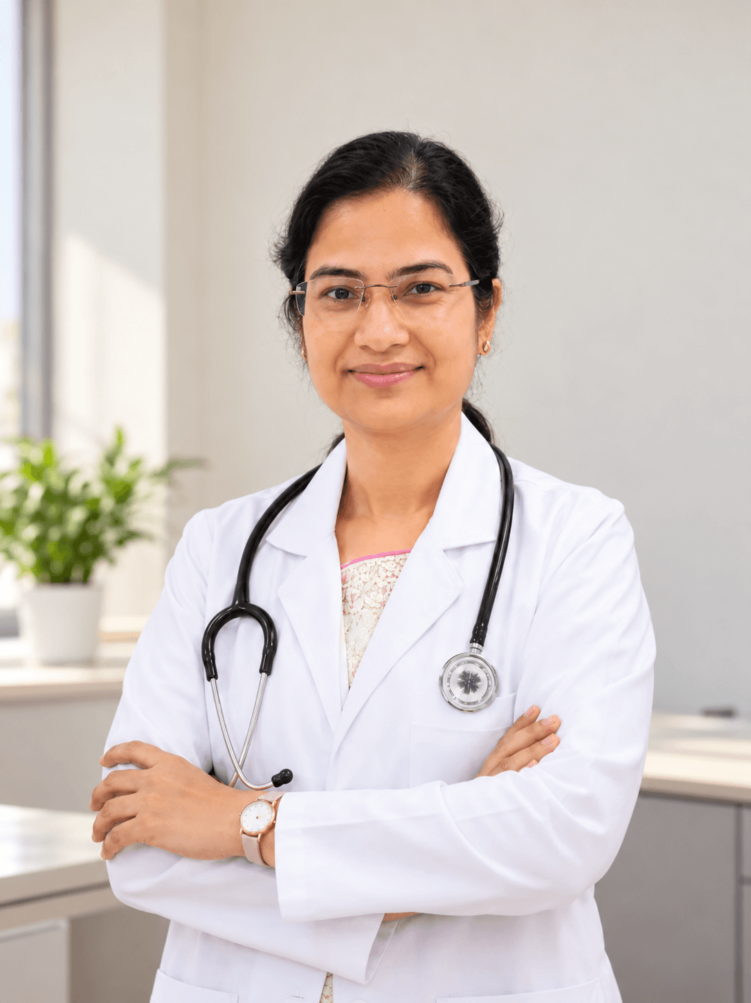Warmly Lit Doctor Portrait